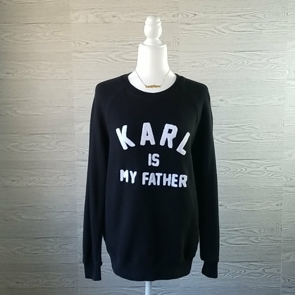 ELEVEN PARIS // ltd ed celebrity fave karl is my father pullover sweatshirt - Picture 2 of 16